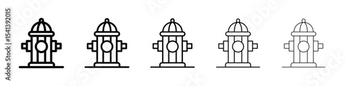 Fire hydrant icon for mobile concept and web design.