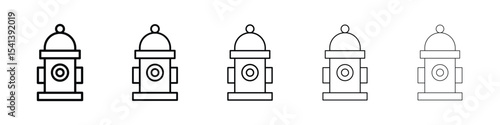 Fire hydrant icon for mobile concept and web design.