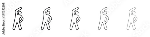 Fitness exercise icon for mobile concept and web design.