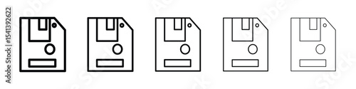 Floppy disk icon for mobile concept and web design.