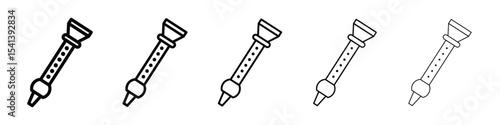 Flute icon for mobile concept and web design.