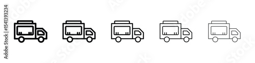 Food truck icon for mobile concept and web design.