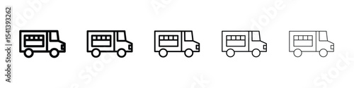 Food truck icon for mobile concept and web design.