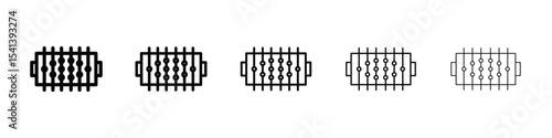Foosball icon for mobile concept and web design.