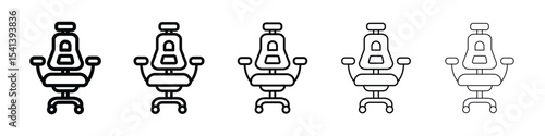 Gaming chair icon for mobile concept and web design.
