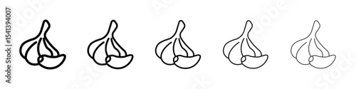 Garlic icon for mobile concept and web design.