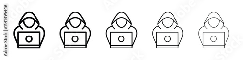 Hacker icon for mobile concept and web design.