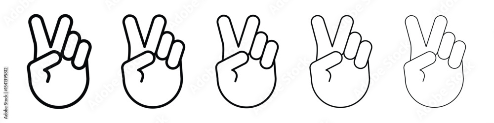 Fototapeta premium Hand peace icon for mobile concept and web design.