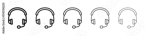 Headset icon for mobile concept and web design.