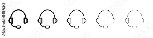 Headset icon for mobile concept and web design.
