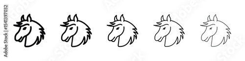 Horse icon for mobile concept and web design.