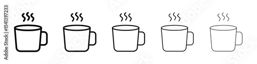 Hot coffee Mug icon for mobile concept and web design.