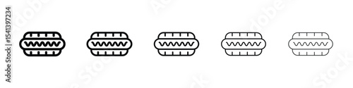 Hot dog icon for mobile concept and web design.