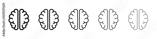 Human brain icon for mobile concept and web design.