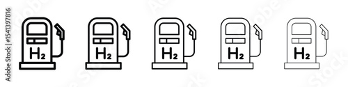 hydrogen fuel pump icon for mobile concept and web design.