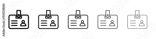 ID badge icon for mobile concept and web design.