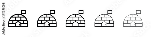 Igloo icon for mobile concept and web design.