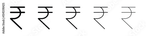 Indian rupee icon for mobile concept and web design.