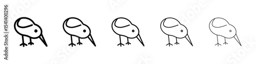 Kiwi bird icon for mobile concept and web design.