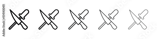 Knife sharpener icon for mobile concept and web design.