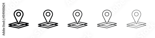 Land layer location icon for mobile concept and web design.