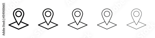 Land layer location icon for mobile concept and web design.