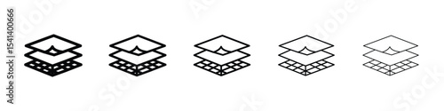 Land layers icon for mobile concept and web design.