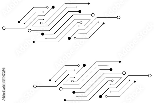 Abstract digital background with technology circuit board texture. Electronic motherboard illustration. Communication and engineering concept. Vector illustration