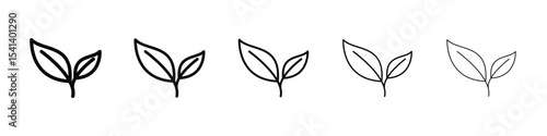 Leaf icon for mobile concept and web design.