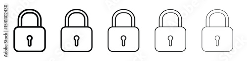 Lock icon for mobile concept and web design.