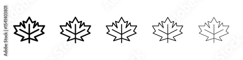 Maple leaf icon for mobile concept and web design.