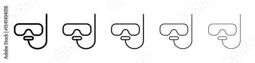 Mask snorkel icon for mobile concept and web design.