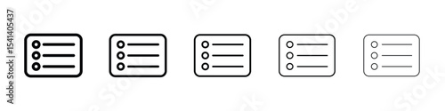Menu list button icon for mobile concept and web design.