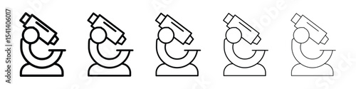 Microscope icon for mobile concept and web design.