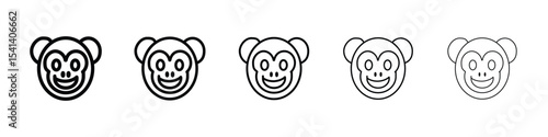 Monkey icon for mobile concept and web design.