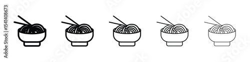Noodles icon for mobile concept and web design.