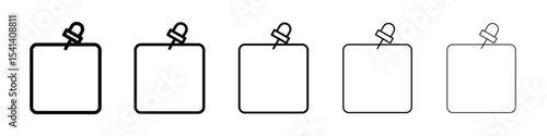Note sticky icon for mobile concept and web design.
