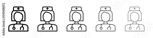 Nurse icon for mobile concept and web design.