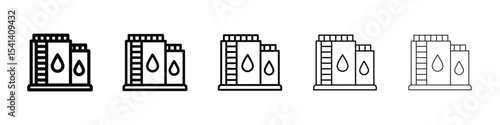 Oil storage icon for mobile concept and web design.
