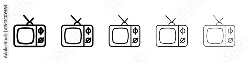 Old television icon for mobile concept and web design.