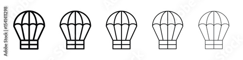 Parachute icon for mobile concept and web design.