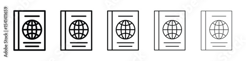 Passport icon for mobile concept and web design.