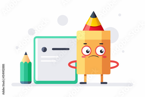 grumpy pencil happy eraser