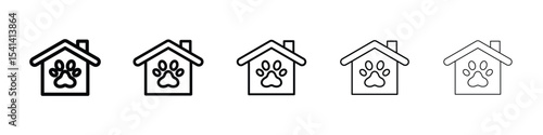 Pet shelter icon for mobile concept and web design.