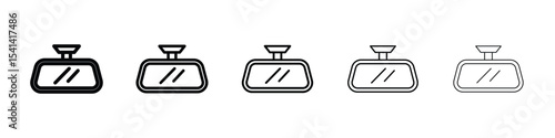 Rear mirror icon for mobile concept and web design.