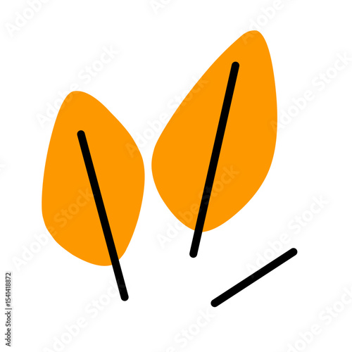 leaf nature icon doodles illustration 
