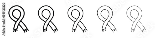 Scarf icon for mobile concept and web design.