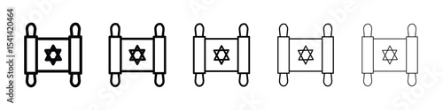 Scroll Torah icon for mobile concept and web design.