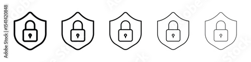 Security icon for mobile concept and web design.