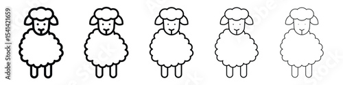 Sheep icon for mobile concept and web design.